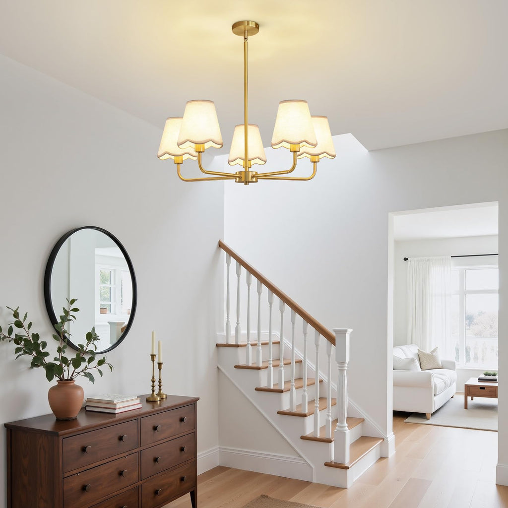 Vintage Sleek Lampshade Chandelier