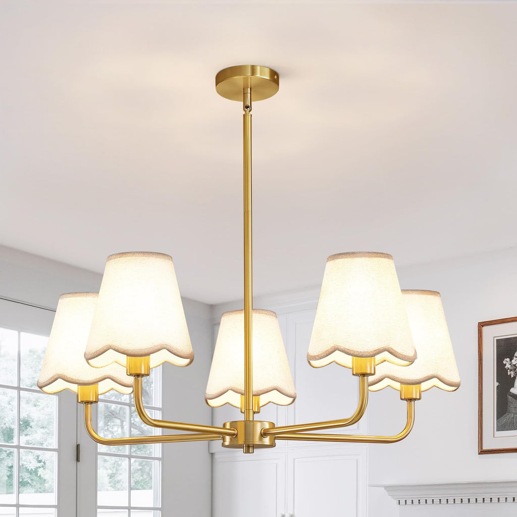 Vintage Sleek Lampshade Chandelier