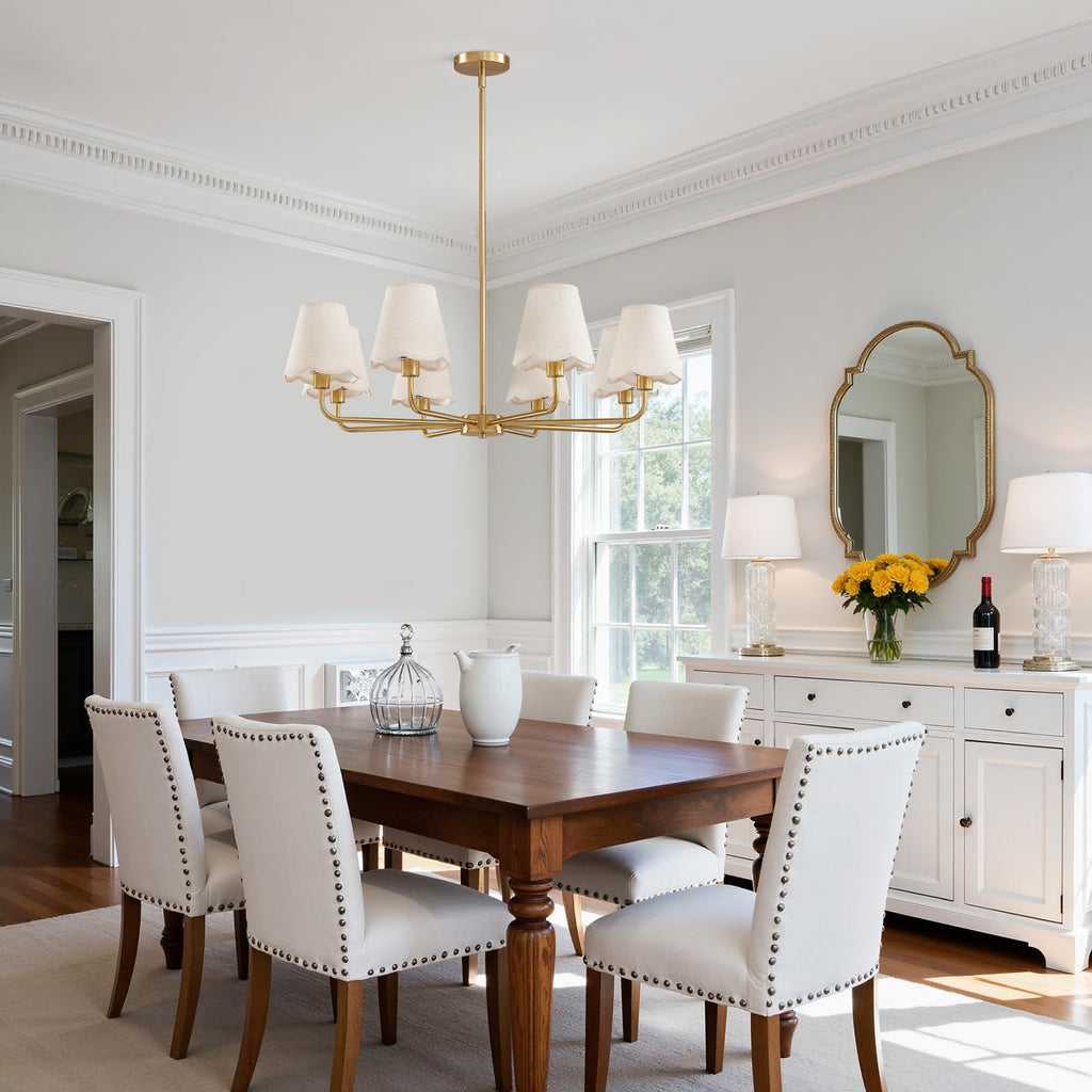 Vintage Sleek Lampshade Chandelier