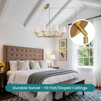 Vintage Sleek Lampshade Chandelier