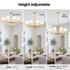 Vintage Sleek Lampshade Chandelier