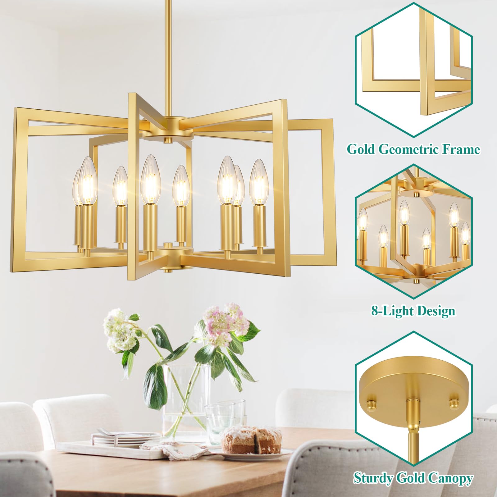 Rustic Farmhouse Metal Chandelier