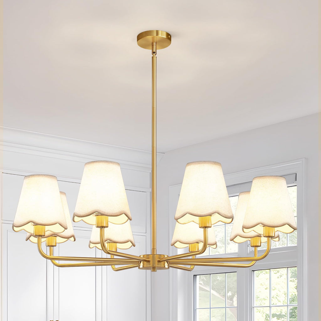 Vintage Sleek Lampshade Chandelier