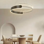 Modern Halo Dual-Ring Pendant Light