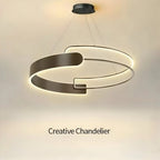 Modern Halo Dual-Ring Pendant Light