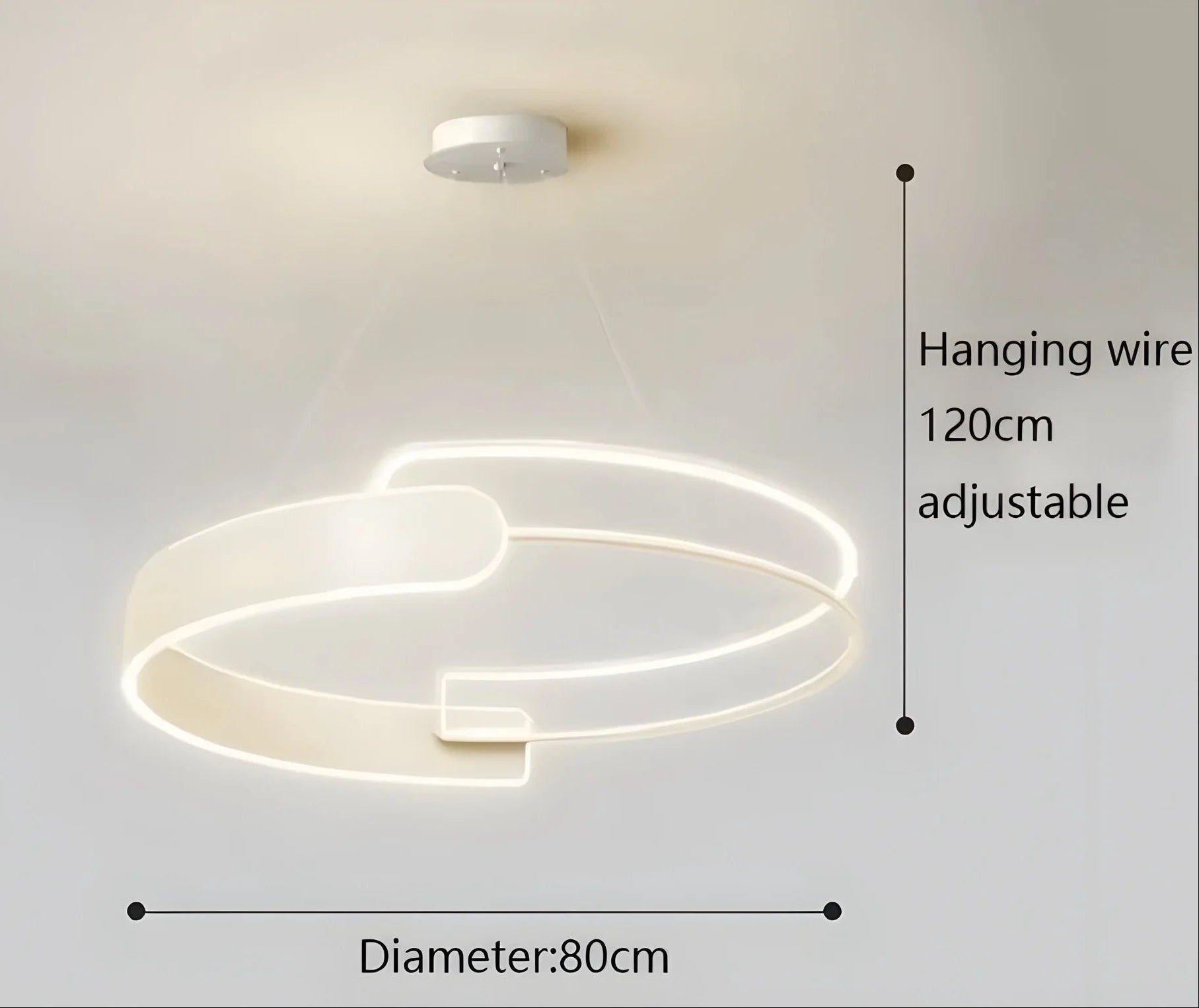 Modern Halo Dual-Ring Pendant Light