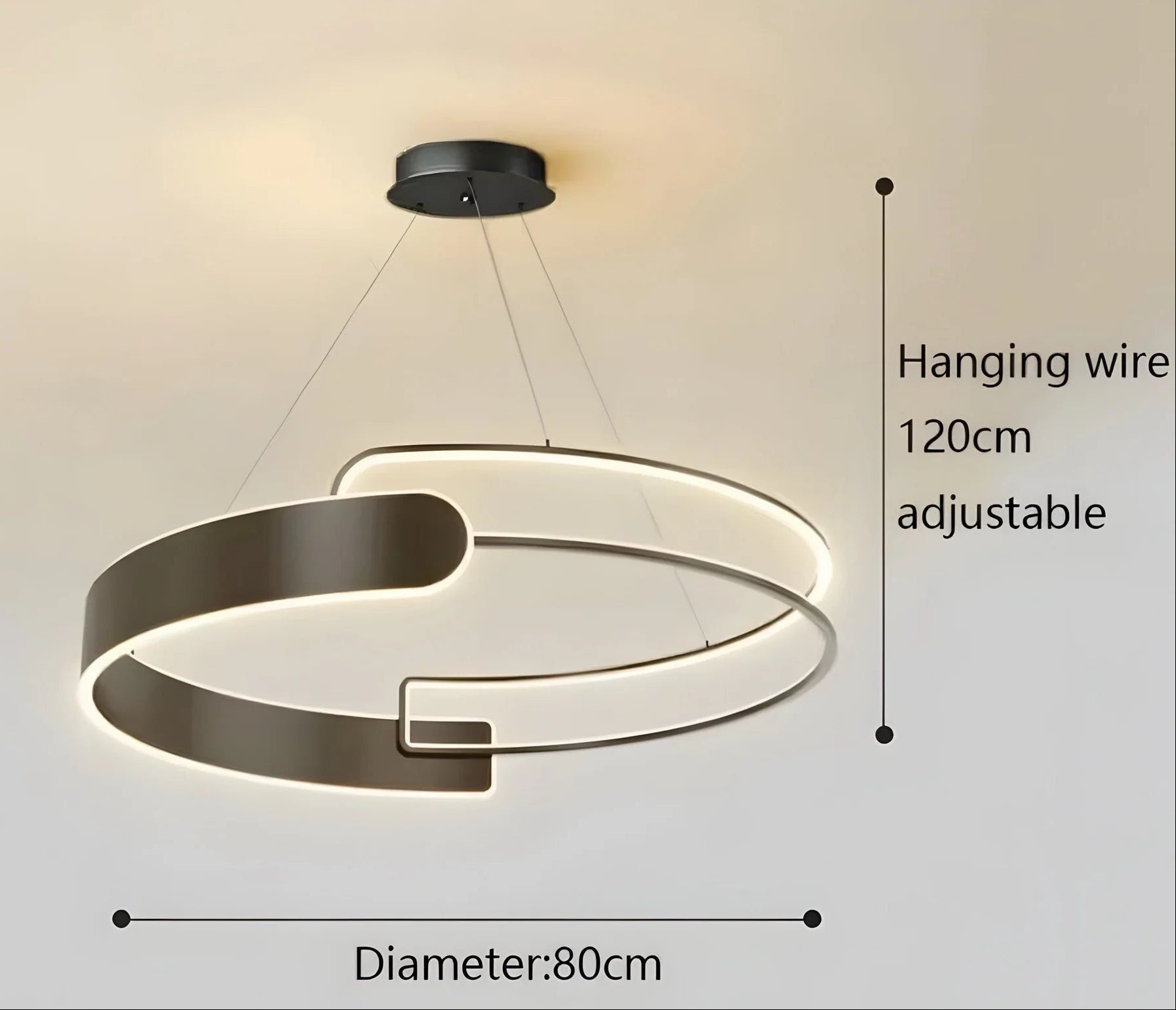 Modern Halo Dual-Ring Pendant Light