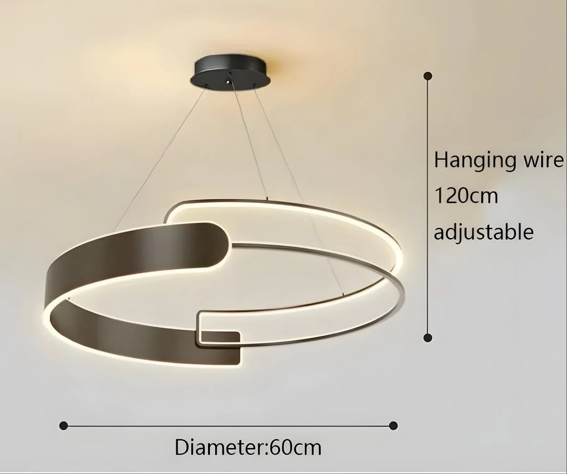 Modern Halo Dual-Ring Pendant Light