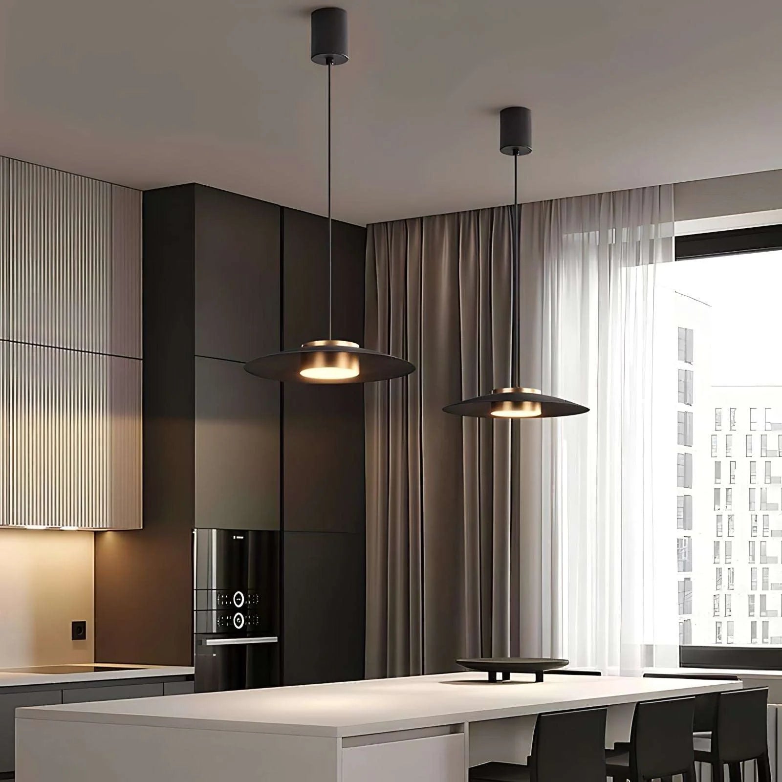Nordic Minimal Disc Metal Pendant Light