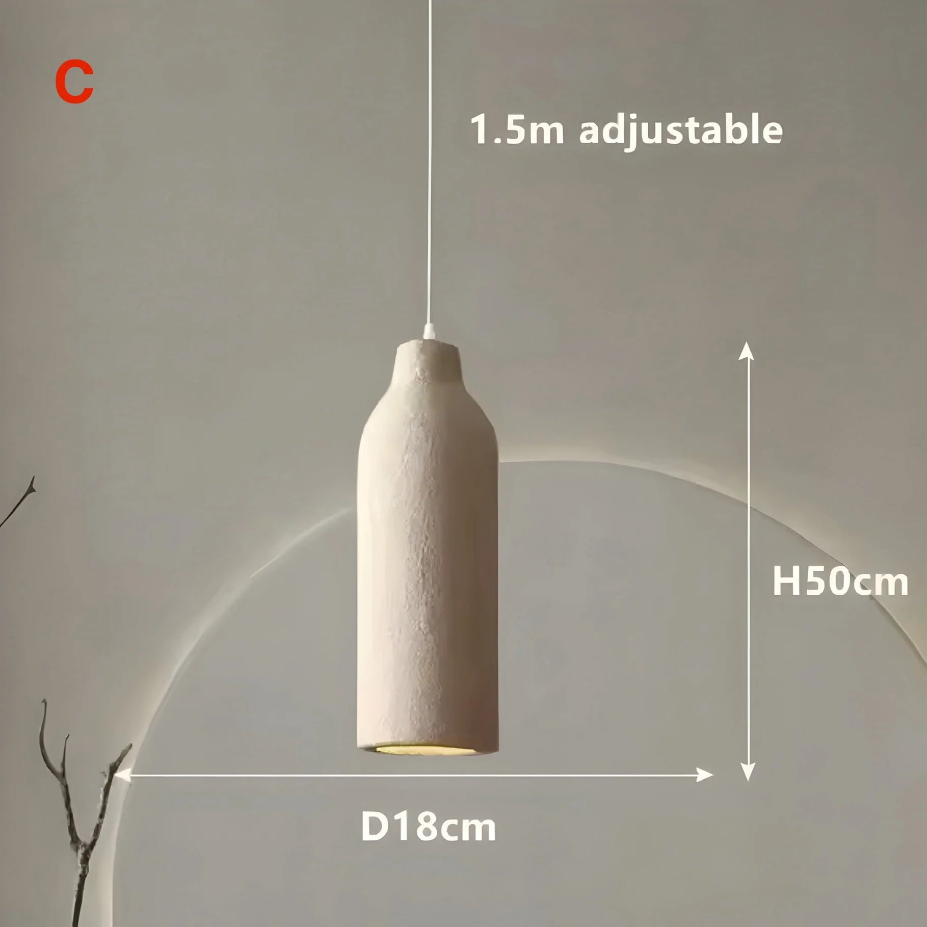 Modern Serenity Cylindrical Resin Pendant Light