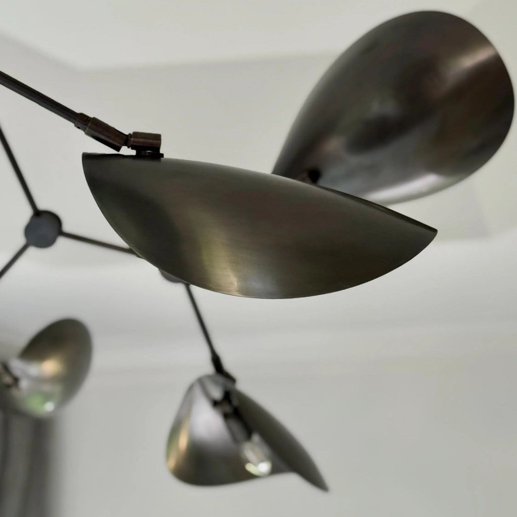 Mid-Century Sculptural Leaf Chandelier