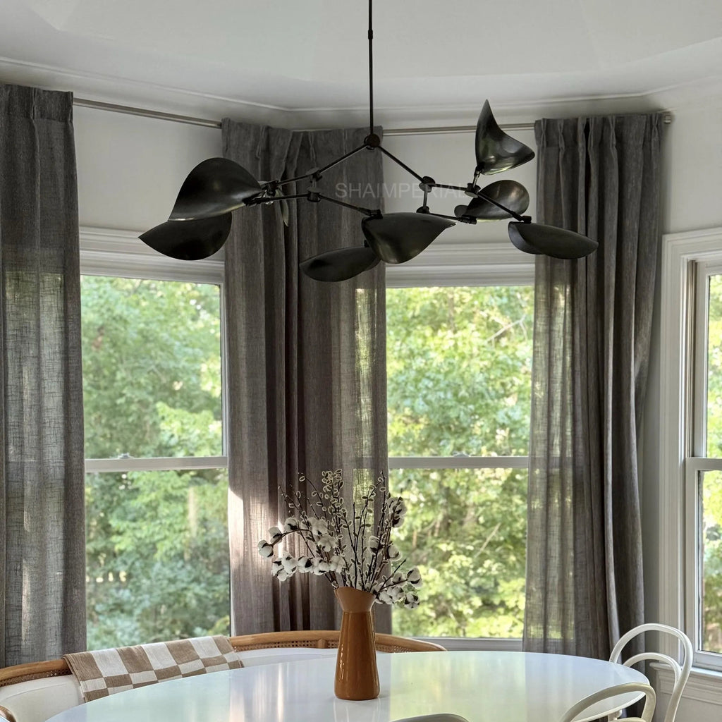 Mid-Century Sculptural Leaf Chandelier