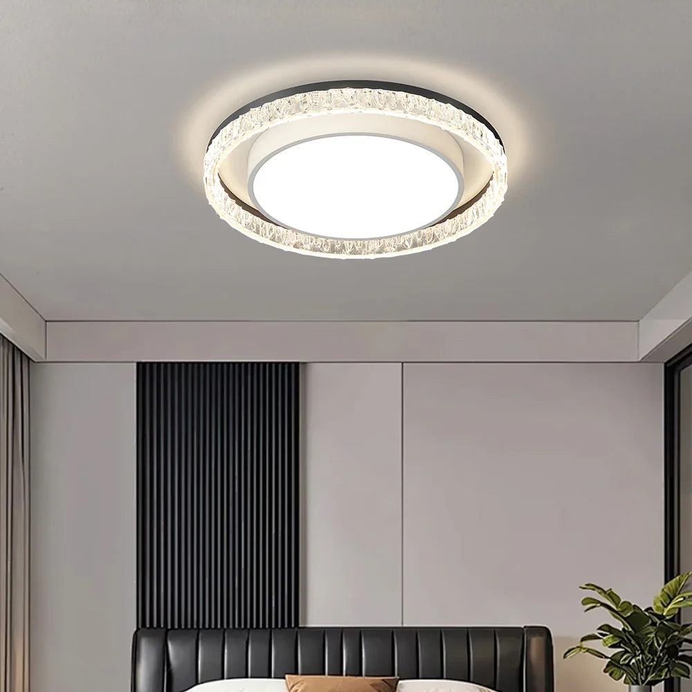 Contemporary Black Round LED Ceiling Light
