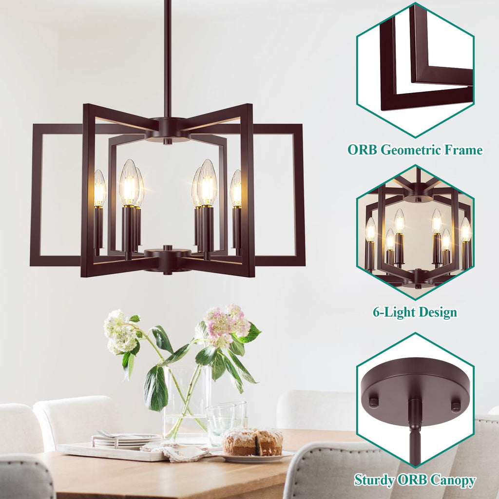 Rustic Farmhouse Metal Chandelier