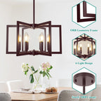 Rustic Farmhouse Metal Chandelier
