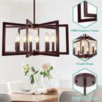 Rustic Farmhouse Metal Chandelier