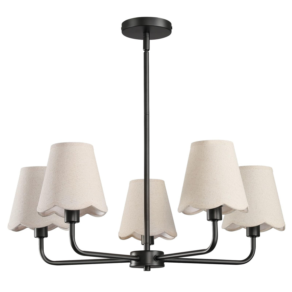Vintage Sleek Lampshade Chandelier