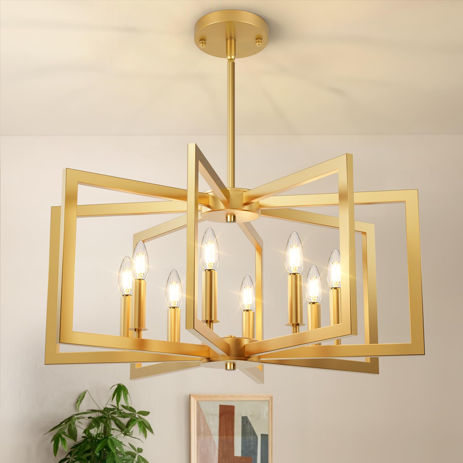 Rustic Farmhouse Metal Chandelier
