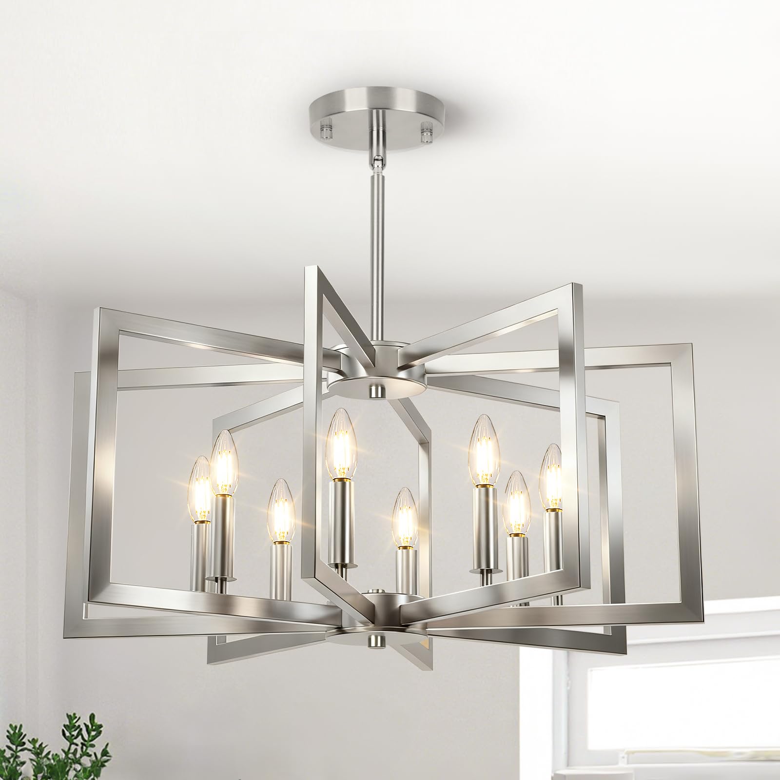 Rustic Farmhouse Metal Chandelier