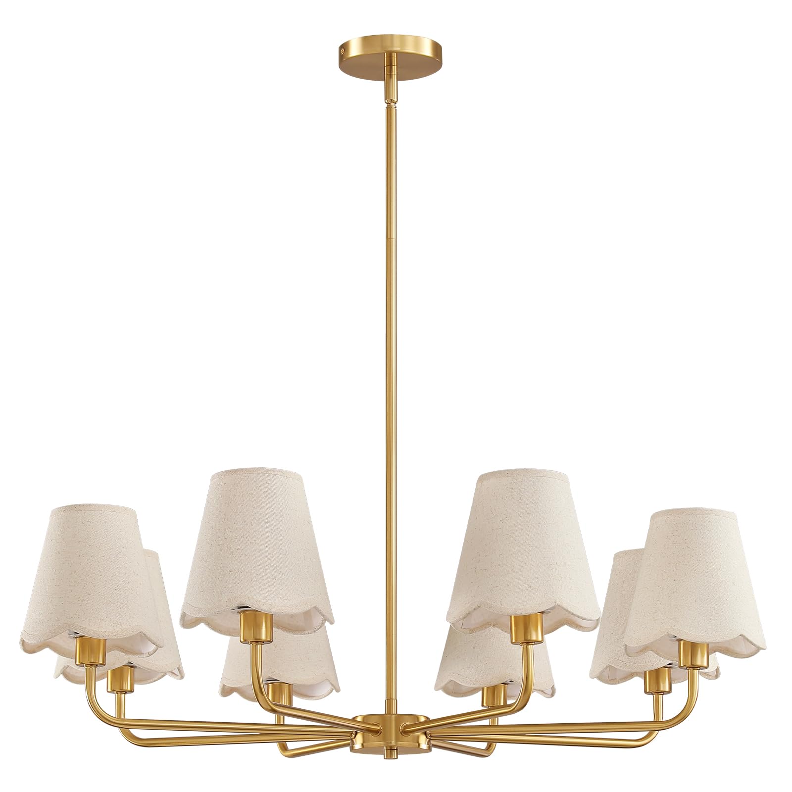 Vintage Sleek Lampshade Chandelier