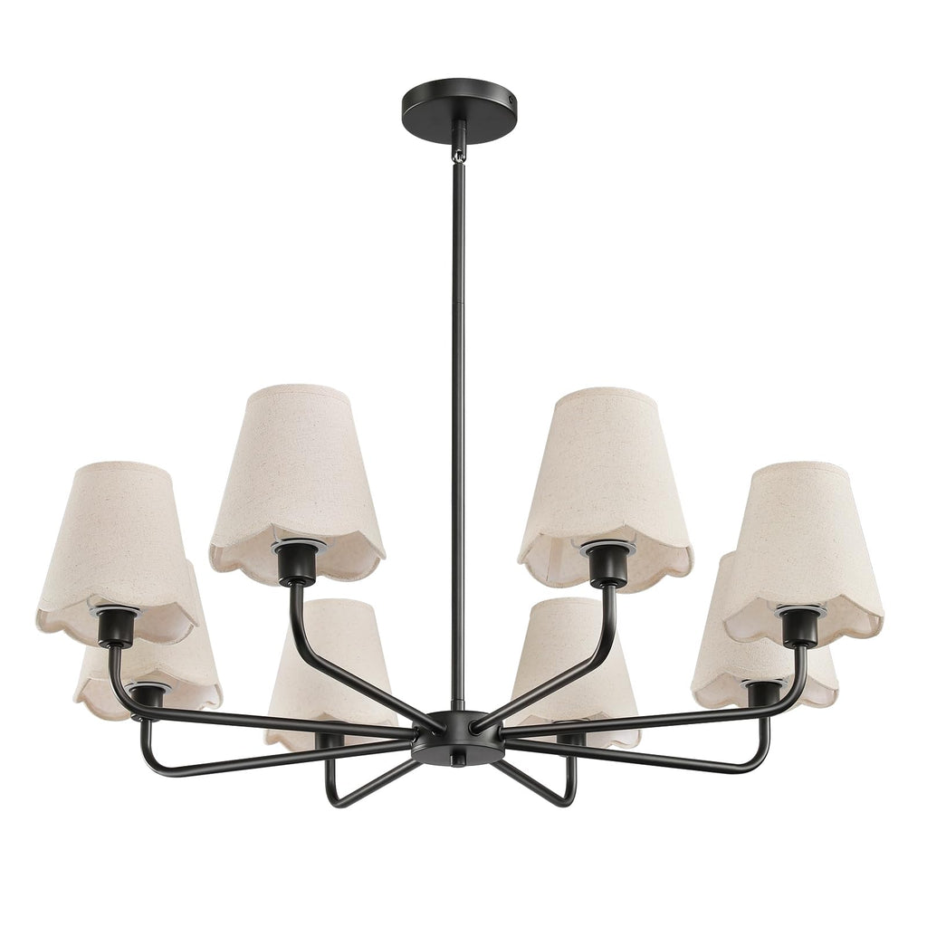 Vintage Sleek Lampshade Chandelier