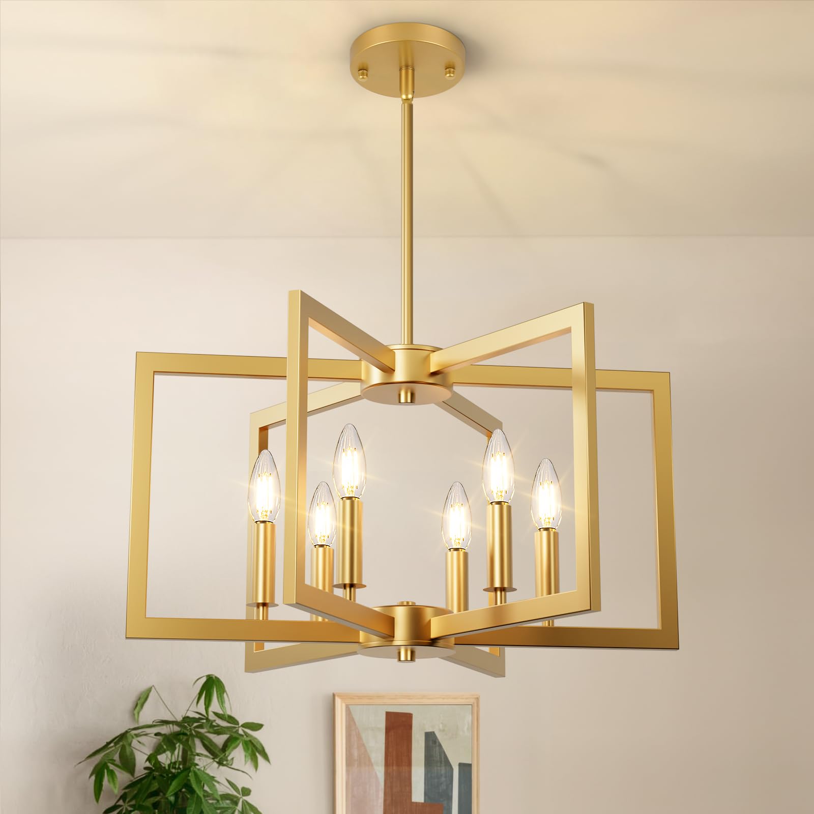 Rustic Farmhouse Metal Chandelier