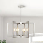 Rustic Farmhouse Metal Chandelier