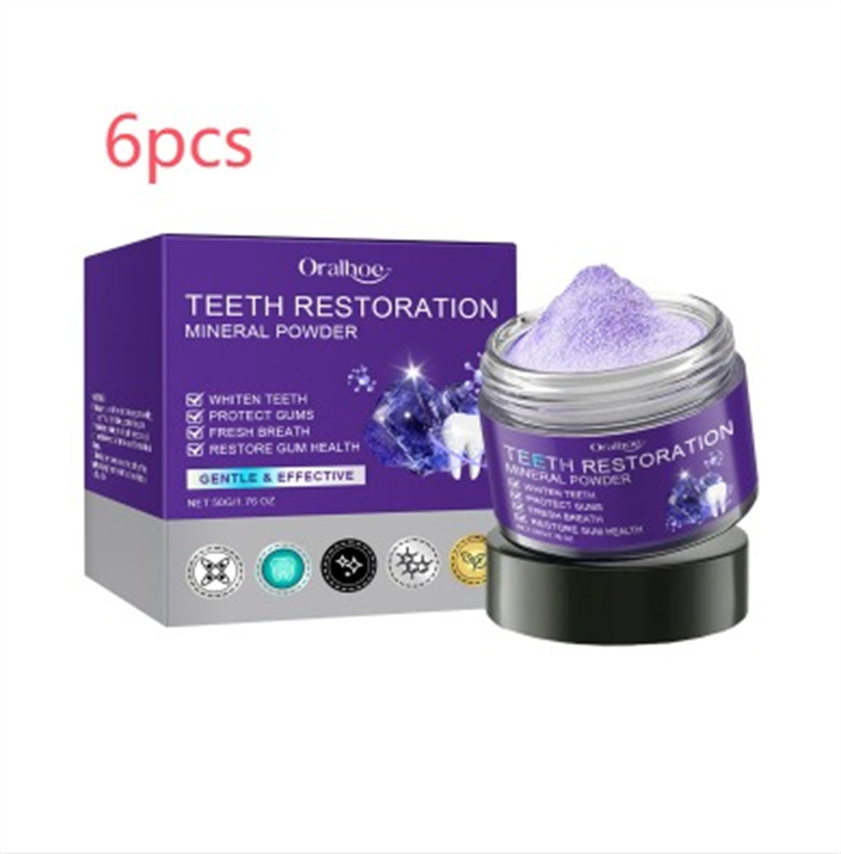 Purple Beauty Toothpowder Mild Cleaning Protection