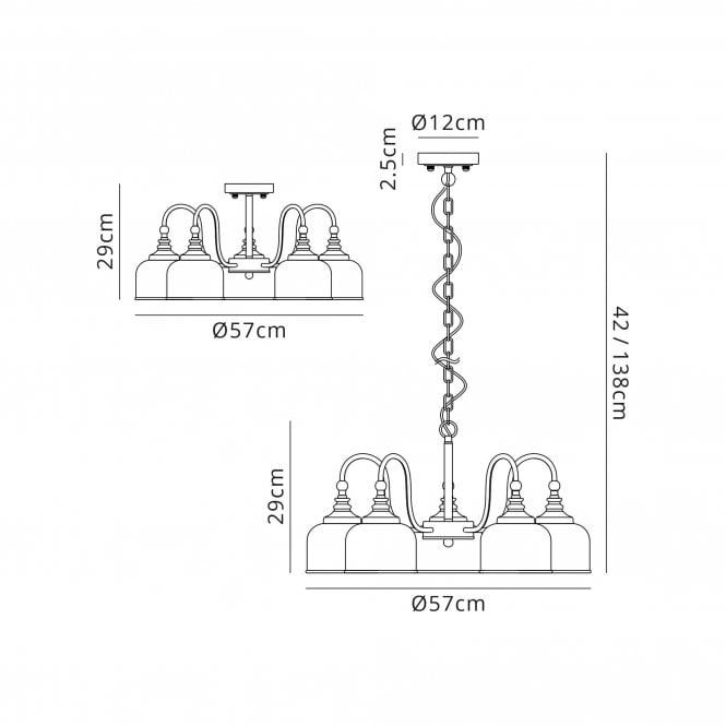 Classic Swirling Glass Pendant Light