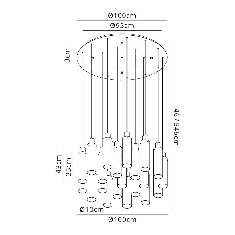 Classical Flowing Silhouette Glass Pendant Light